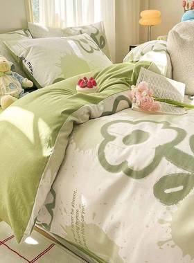 纯棉四套00全1单人棉宿舍三件件DJT套2025新款床上用品