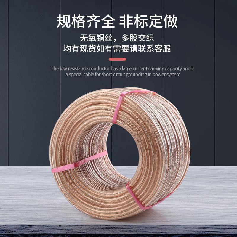 种方平加塑各铜绞线变压器避雷连接铜导线软透明MWA绝缘软铜线