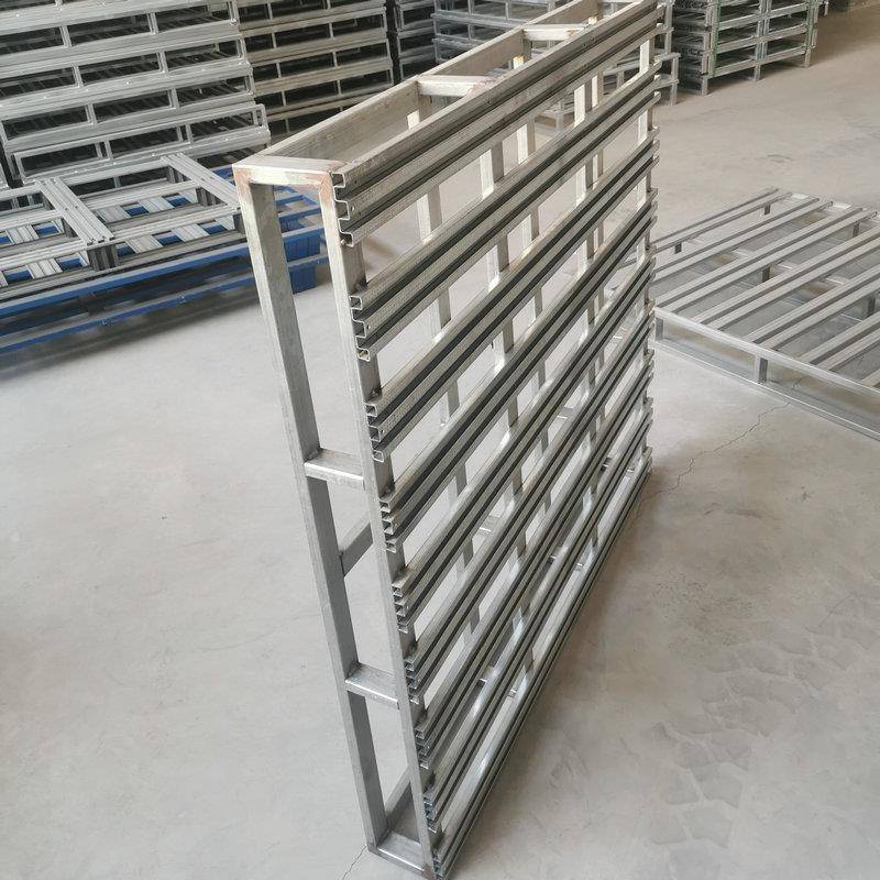 叉车网库格九脚托钢制垫板地台板钢制托盘防潮垫仓盘储卡板超市仓