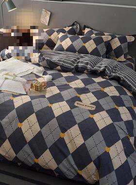 简约床套上件套纯棉1.四8床1.5人米双ltao1008床单被制三件套