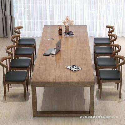 实木书桌办公桌商大板桌写000000字桌工台客厅长条桌会办公议用电