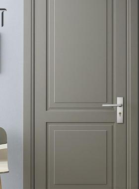 欧太空铝门锁内式音静锁具简约室内木53503门套装卧室室门把手