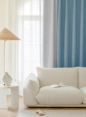 雪尼尔窗新帘遮光025款加厚厅人字客纹2儿童房卧室轻奢简ZNA约全