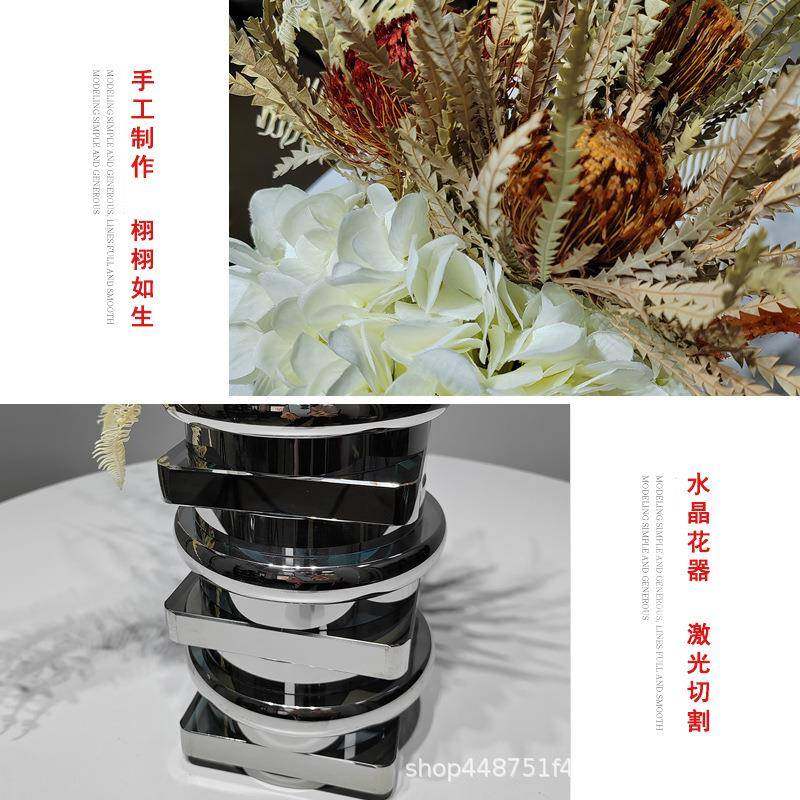 现代轻奢真花艺摆端件假花视客厅LST电柜装饰桌酒店样板房餐摆花