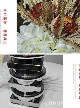 现代轻奢真花艺摆端件假花视客厅LST电柜装饰桌酒店样板房餐摆花