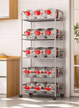 厨房置物钢架锈落地多层可移动收架家用QKA架子纳放杂物厨房不用