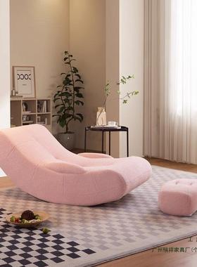 懒人沙发阳台客卧室休闲家TYO用单摇摇椅可厅可躺设计师睡月牙躺