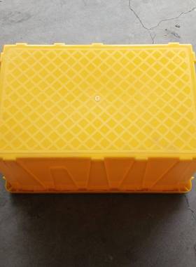 厂家直销600PTA*4002厚0mm中号斜插式物流箱加*蓝色料带盖塑周转