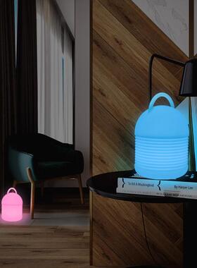 宿床上yl-STD20灯悬舍可挂手提遥控小夜灯充电床头不插电可移台动