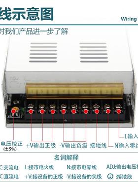 变大LEG功率开关电源22012V246VV48V转60V72伏灯带驱动直流压器50
