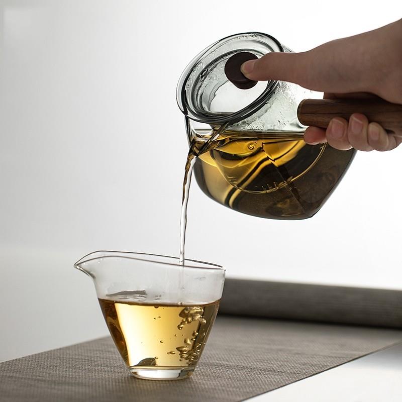 xt锤加厚侧把y玻璃泡F76J96J5茶壶耐陶高温明火煮茶器过滤黑茶陈