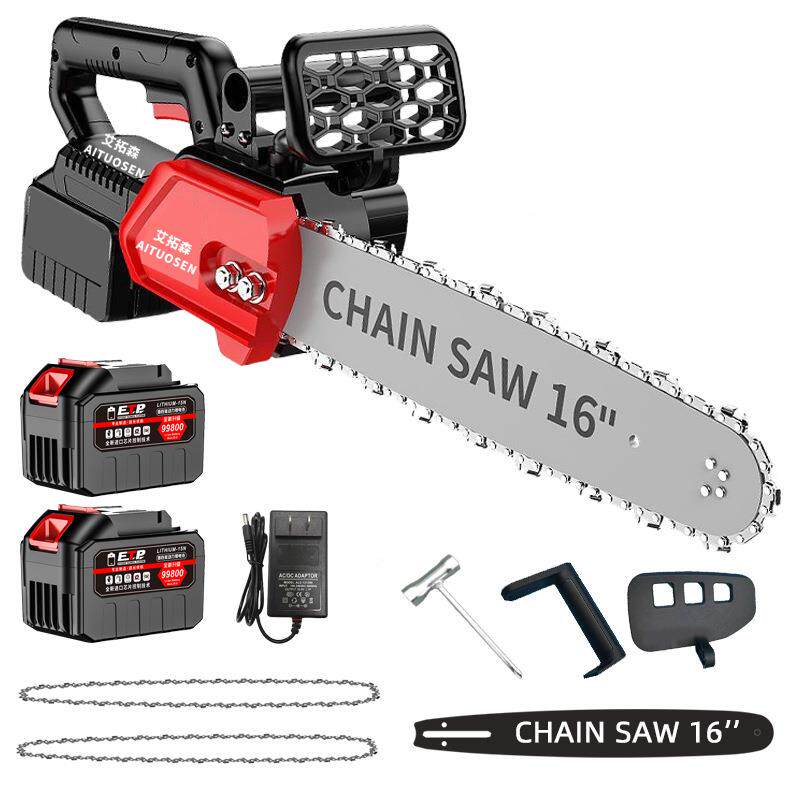 2寸16寸锯充电MPR式锂电锯锂工木家用电链锯电木工专1用链锯伐木