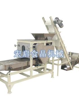 花生米脱皮粒机 H3PQ-0半螺旋脱皮半粒机 宏0启花生深HPQ-300加工