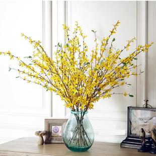 迎春花仿真春花 花庆装饰假 绢花家居装饰花样迎板房装婚饰花