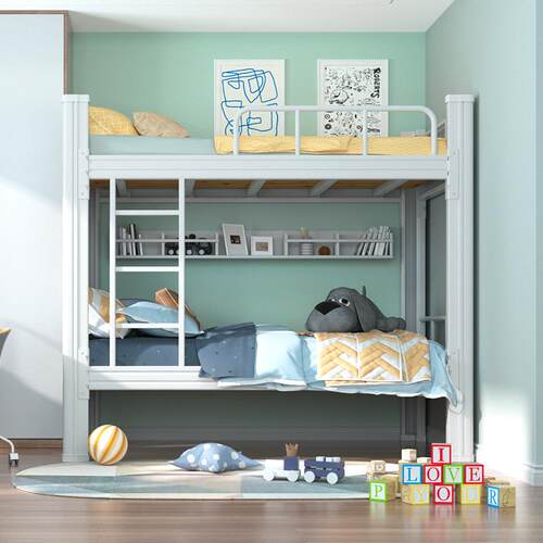 学生上下高铁架牀1.米铁艺牀Ymy-0819员工宿舍低架子牀1.铺5米公