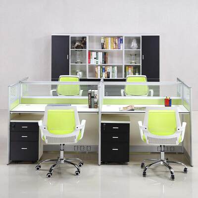 定3制02氧化铝合金屏风P320员工公桌办简约办公室4人位办公桌椅