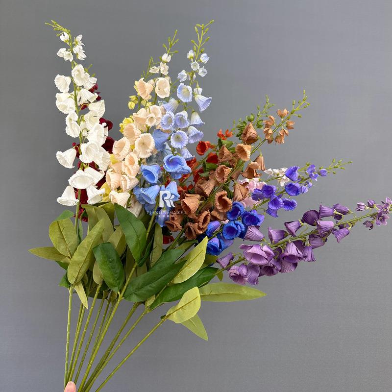 单只铃兰婚庆仿真花风铃吊钟新手捧引AL-1021花婚礼路装娘饰花背