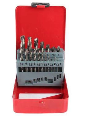 安VRC捷顺工具高速钢1PCC麻花钻钻头9套装19头P麻花钻