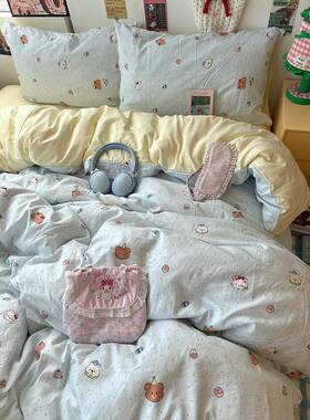 A床上用品tb-96407件套纯棉全棉新款床单被三套被罩床笠学类生宿