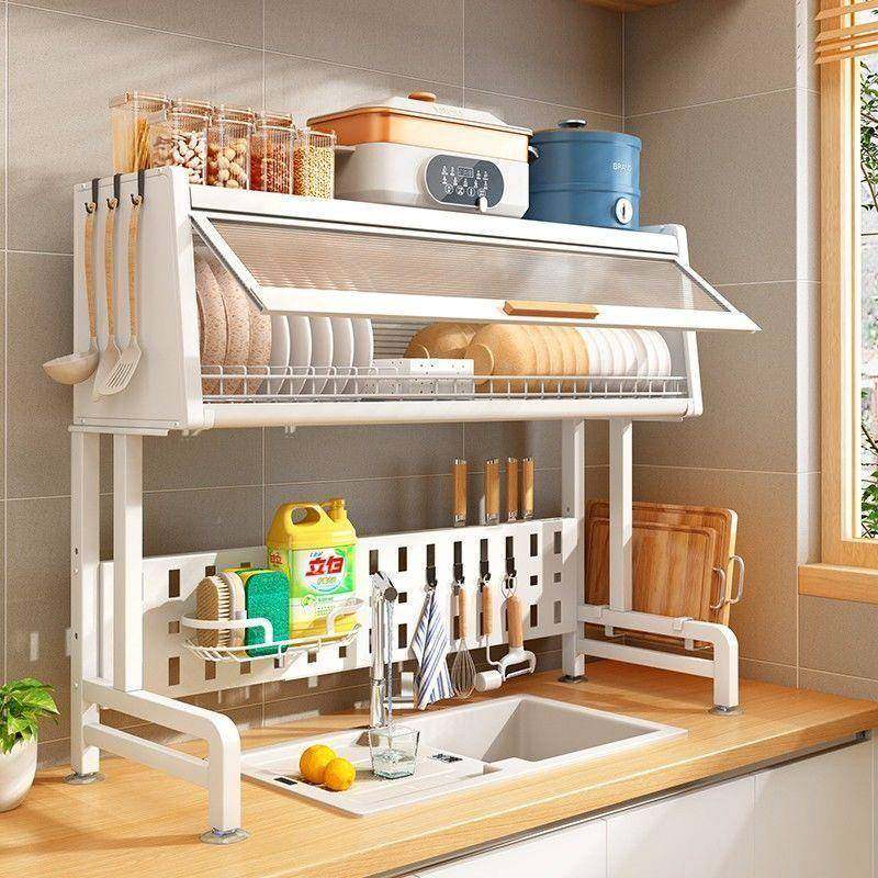 厨房多功能可伸缩水槽置碟物架收纳碗柜带门碗盘GKN水台物面沥架,厨房/烹饪用具,抹布架/厨房清洁收纳架,淘宝优惠券,粉丝福利购,淘宝优惠卷