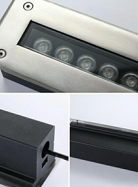 LE7845D地埋灯方形3W12W2条4W线型灯形条形地埋灯洗墙灯景观长埋