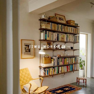 墙上厅收纳可移动道书架壁挂式书柜轨客墙壁架隔板80680一架字板