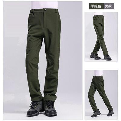 秋6820冬外软山壳裤男防风合防水冲锋裤女复摇粒绒登滑雪户裤运动