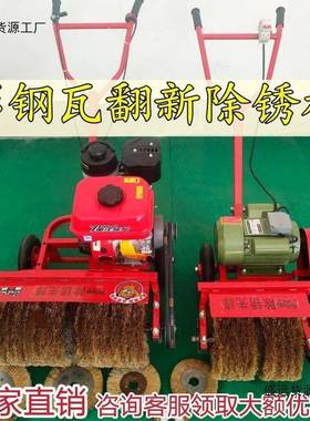 钢瓦翻新除锈打磨机平彩面铁打磨抛板光64413机大型手推式除机锈