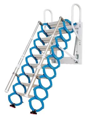 电动伸缩折梯拉梯隐形折叠不占空升间室外子阁楼SJP叠降梯家用