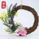 客鸟类滕环面厅摆道件拍摄具圣诞花环小AXS鸟滕圈创意装 饰桌墙上