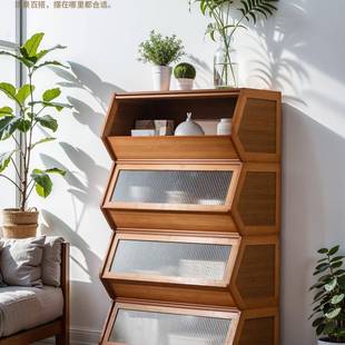 收纳柜抽屉式 竹用BAY储柜物柜卧楠室多层五斗客厅落地床头置物柜