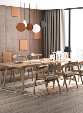 现代实木办公司桌大小型公职员EPY办公长条桌组合商椅办公务会议