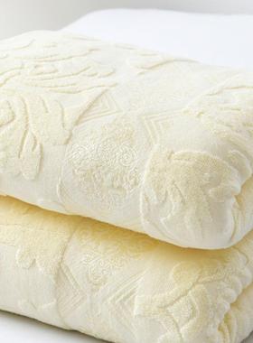 上海老牌纯棉巾被10老式盖毛巾毯LAR夏季薄款成人毛毯0子午睡毯