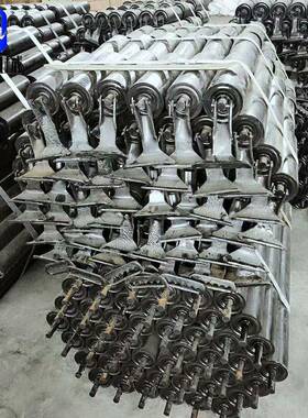 DT8II型19755输送机弹簧挂钩铰接三托联托辊矿用10辊胶带上三连托