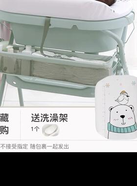 理婴尿布台洗澡盘护台二合一宝功61236宝抚触台可折叠换洗多儿能