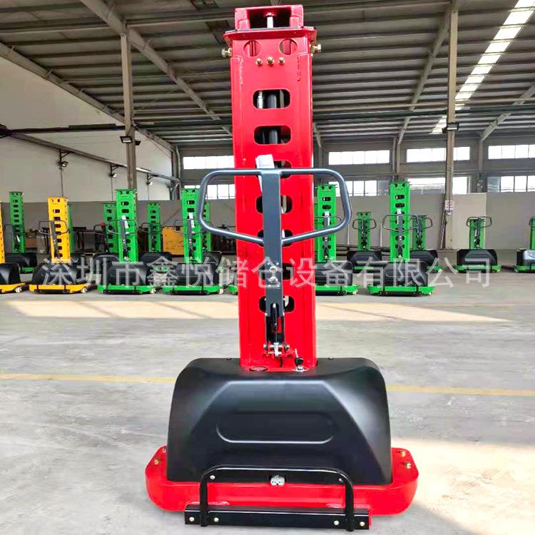 自体登高电动叉车随车1吨全电动堆高车便携式自提升降车搬运叉车