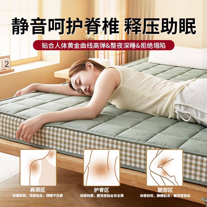 乳胶床垫家用卧室软垫遮盖物学生宿舍用单人床褥子海绵榻榻米垫子