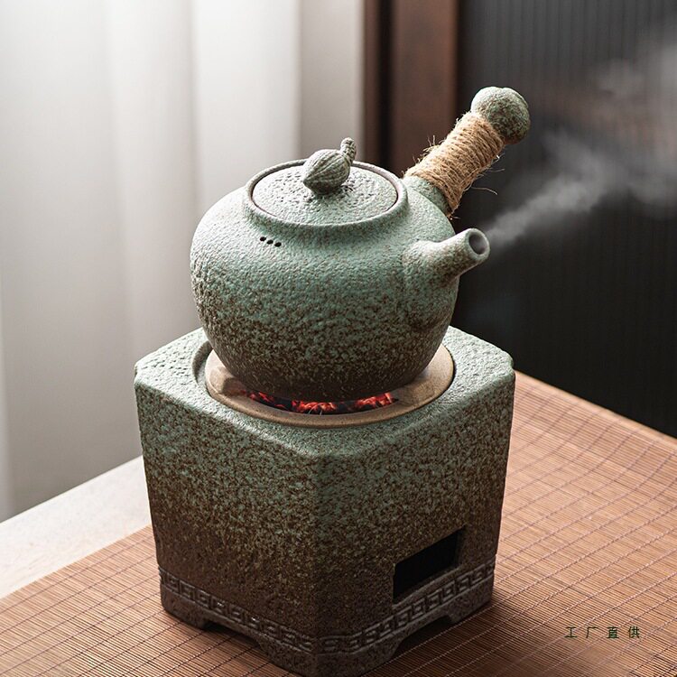【粗陶炭火煮茶壶炉】围炉煮茶罐罐茶家用复古煮茶壶碳烤火炉套装