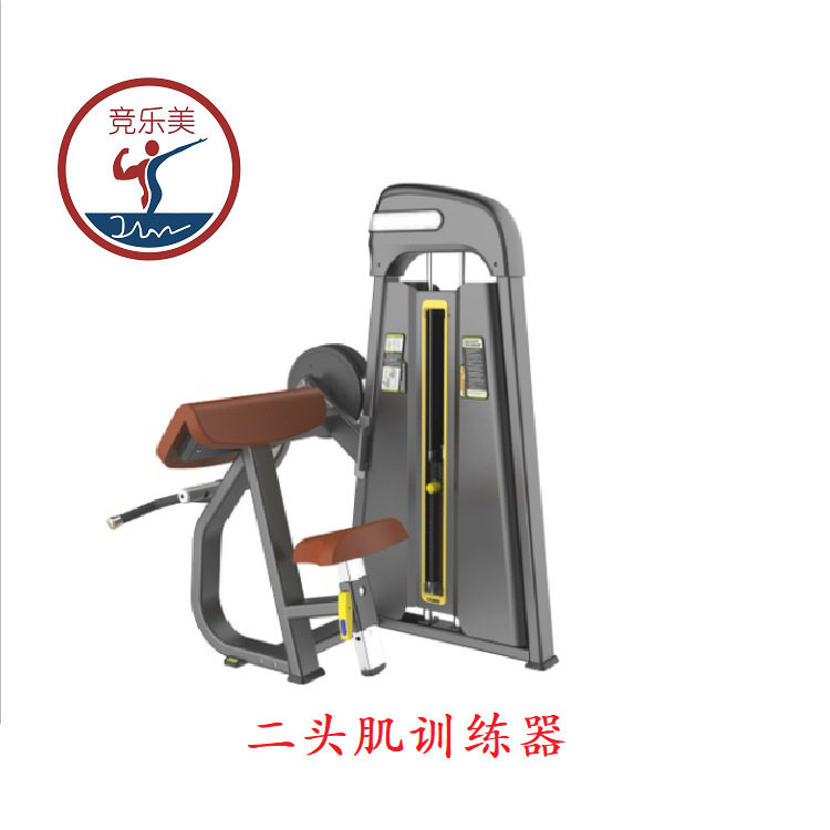 坐式二头肌训练器45°商用健身器材健身房肱二头肌组合式力量器材