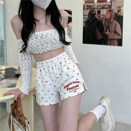 夏季薄款高腰包臀辣妹运动短裤