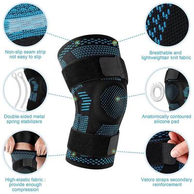 1pcs Knee Brace Support Compression Sleeve with Stabilizers