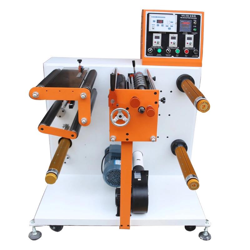 350小型卧式热敏纸分切机不干胶标签商标分条机无纺布分切复卷机