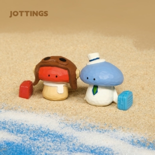 拾杂Jottings「梦想家」系列原创纯手工木雕蘑菇创意摆件可爱礼物