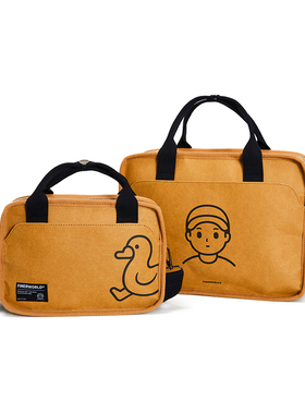 FINERWORLD湿水牛皮纸斜挎包情侣方包邮差包公文包手提包拉链帆布