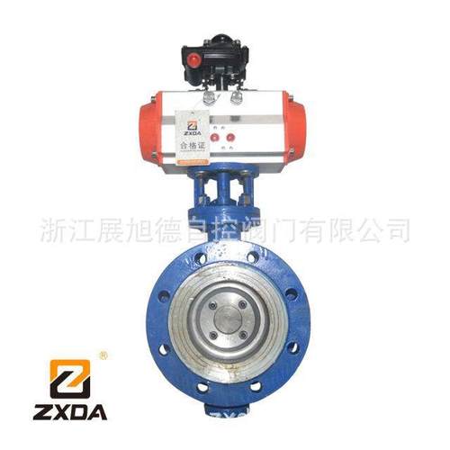 zxda生产D643H气动硬密封快切蝶阀 ，铸钢/304气动法兰硬密封蝶阀