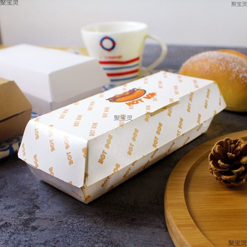 打包盒牛皮纸盒牛皮纸盒包装盒纸盒食品热狗热狗