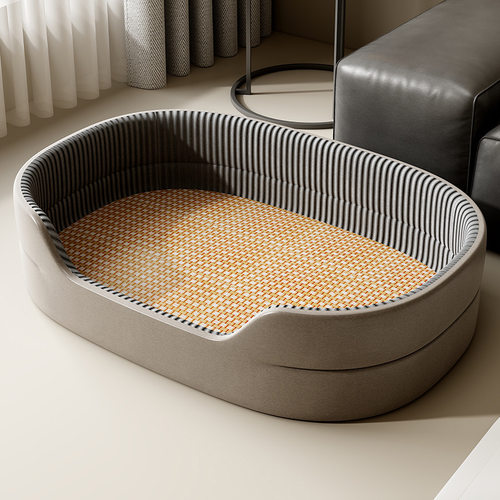 狗窝四季通用夏天宠物窝大型犬狗床沙发感凉席小泰迪狗狗睡垫