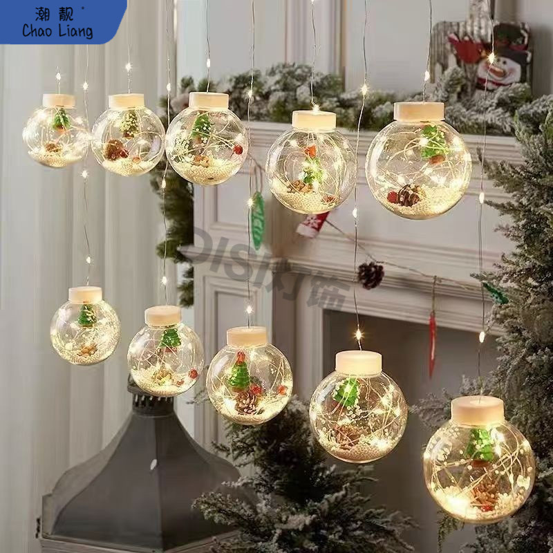 圣诞款许愿球灯串LED灯饰圣诞节装饰品房间布置圣诞树装饰灯包邮