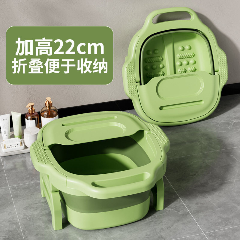 泡脚桶可叠泡脚盆可爱家用便携泡脚桶带盖深桶塑料足浴按摩盆宿舍
