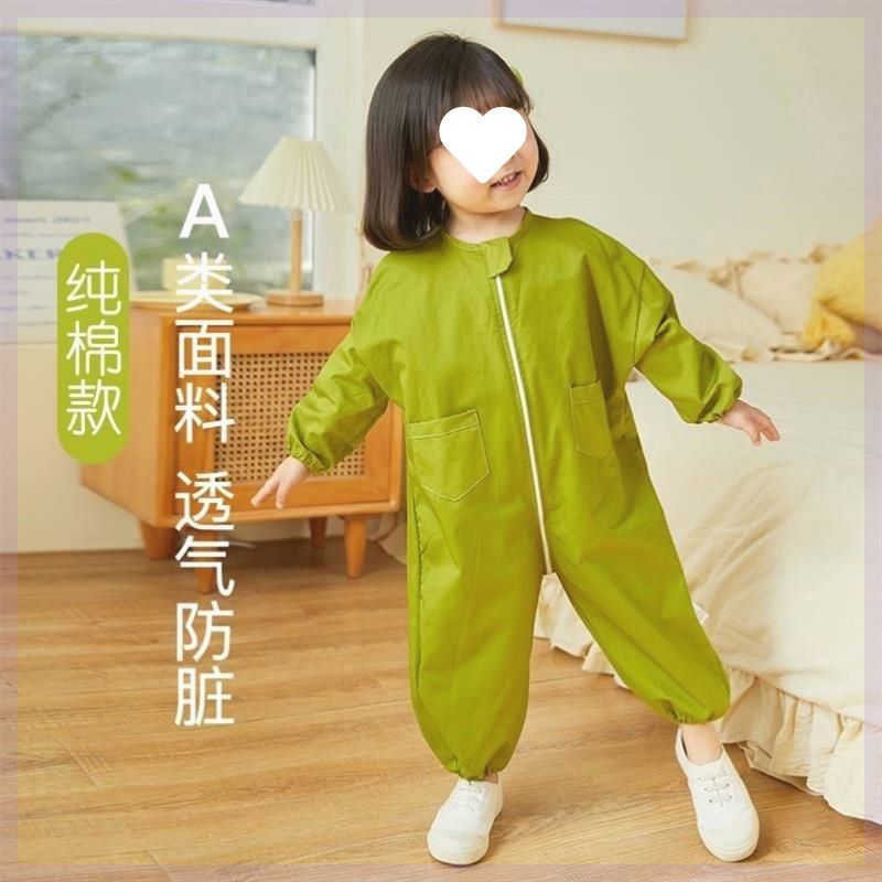 宝宝罩衣婴儿连体春秋季防水户外外爬行服秋款一体式爬服爬防脏
